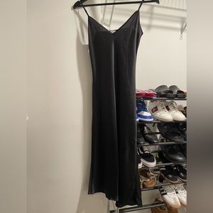 Aritzia Only Slip Satin Midi Dress